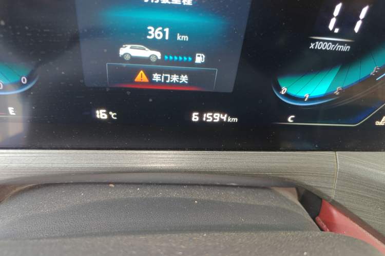 Used CHANGAN CS55PLUS 2020 1.5T Manual Colorful Model Odometer Close Up