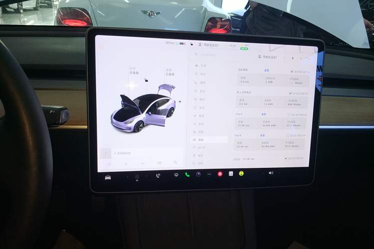 Used Tesla Model 3 2021 Revised Version Standard Range Rear-Wheel Drive Upgraded Edition 3D1 Audio And AC Panel