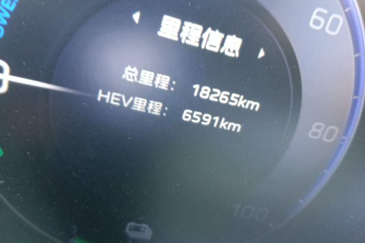 Used Hongqi HS3 PHEV 2024 PHEV 115km Jingwei Edition Odometer Close Up