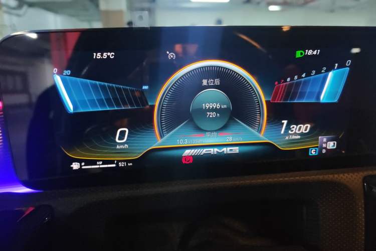 Used Mercedes-Benz A AMG 2022 AMG A 35 L 4MATIC Odometer Close Up