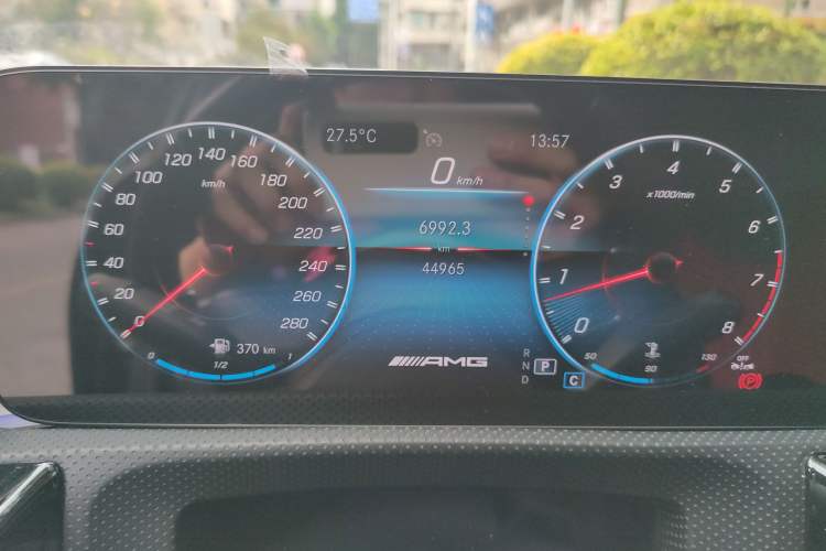 Used Mercedes-Benz A AMG 2023 AMG A 35 4MATIC Odometer Close Up