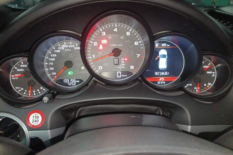 Used Porsche Cayenne  Odometer Close Up