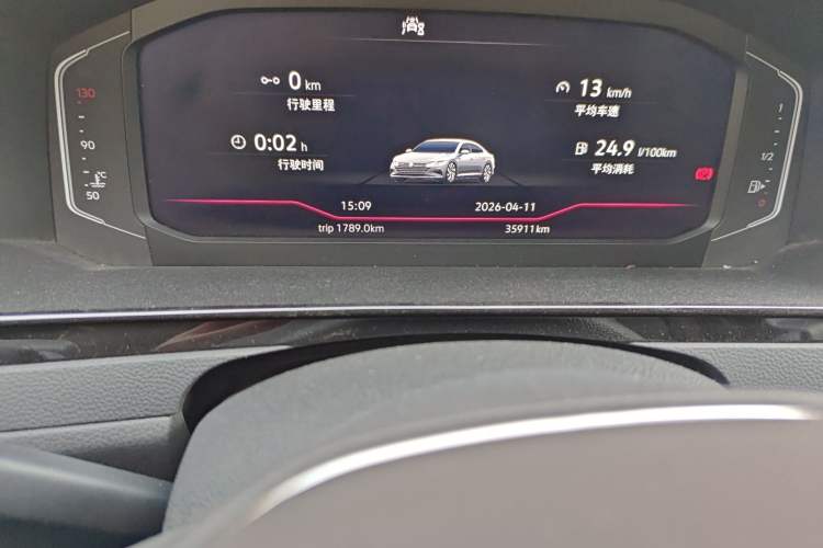 Used Volkswagen FAW-Volkswagen CC 2021 380TSI Striking Edition Odometer Close Up