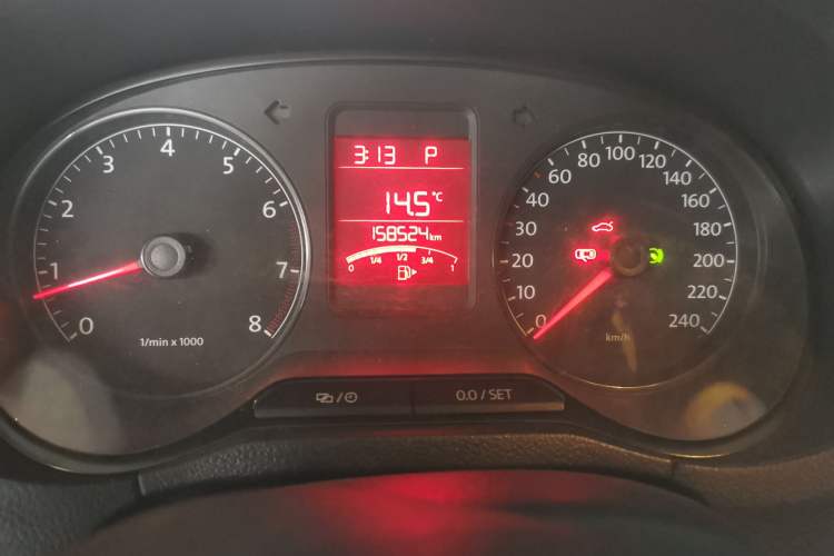 Used Volkswagen Polo 2013 1.6L Automatic Luxury Edition Odometer Close Up