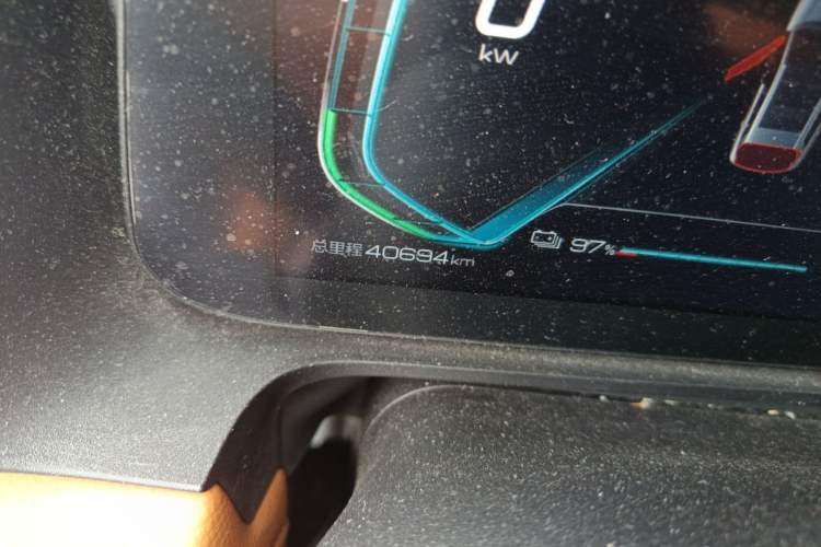 Used BYD e2 2021 Luxury Model Odometer Close Up