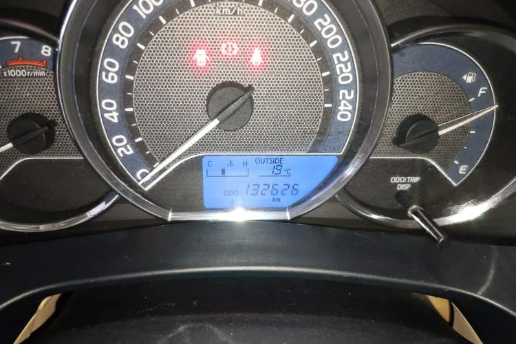 Used Toyota Corolla 2014 1.6L Manual GL Odometer Close Up