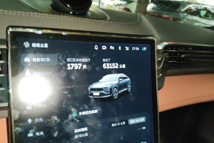 Used Nio EC6 2020 440 km Performance Version Odometer Close Up