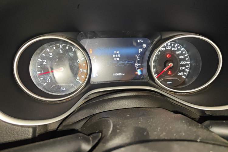 Used Jeep Compass 2017 200T Automatic Family Edition Odometer Close Up