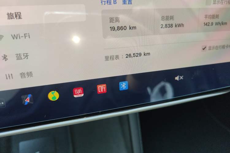 Used Tesla Model 3 2023 Rear-Wheel-Drive Version Odometer Close Up