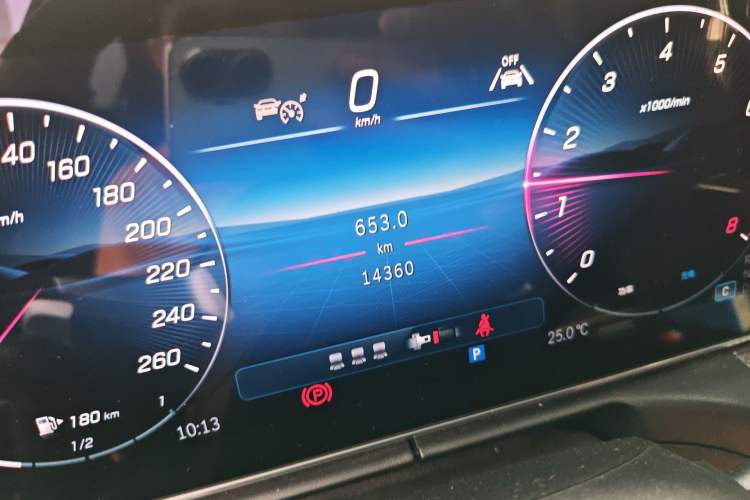 Used Mercedes-Benz C-Class 2025 Facelift C 260 L Sport Edition Odometer Close Up