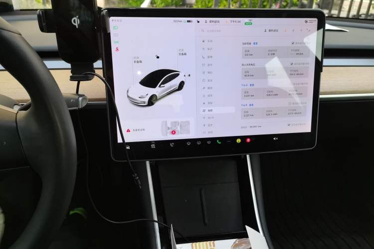 Used Tesla Model 3 2020 Standard Range Rear-Wheel Drive Upgraded Version Audio And AC Panel