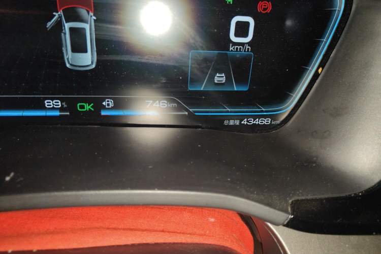 Used BYD Song PLUS New Energy 2021 DM-i 110KM Flagship PLUS Odometer Close Up