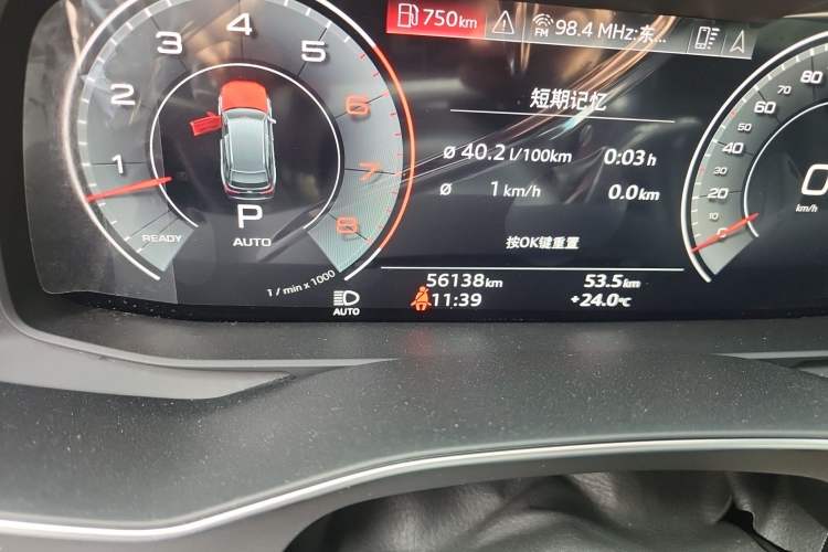 Used Audi A6 2021 allroad quattro Explorer 55 TFSI Prestige Off-Road Model Odometer Close Up