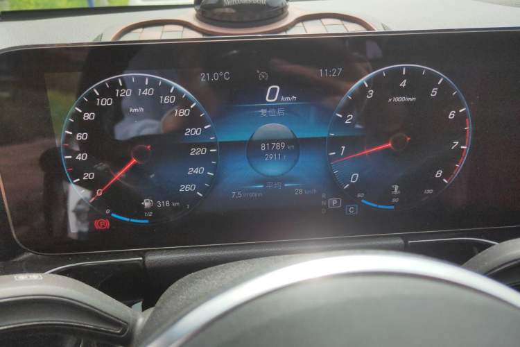 Used Mercedes-Benz B-Class 2021 B 180 Fashion Model Odometer Close Up