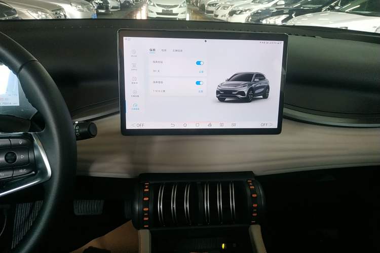 Used BYD Yuan PLUS 2024 Honor Edition 430KM Beyond Model Audio And AC Panel