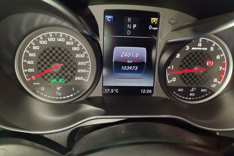 Used Mercedes-Benz GLC AMG 2017 AMG GLC 43 4MATIC Odometer Close Up