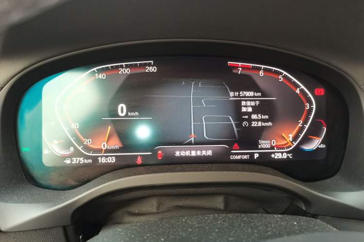 Used BMW X3 2022 xDrive30i Luxury Model M Night Sky Package Odometer Close Up