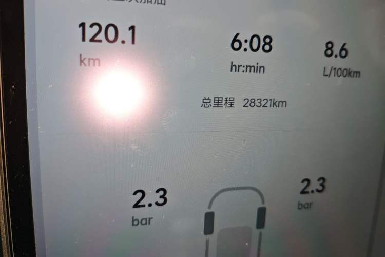 Used Li Auto L8 2024 Pro Model Odometer Close Up