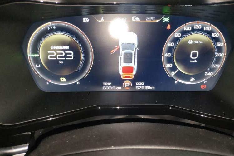 Used Geely Auto Monjaro New Energy 2021 ePro Lanxinger Pure Electric Range 56 km Instrument Cluster