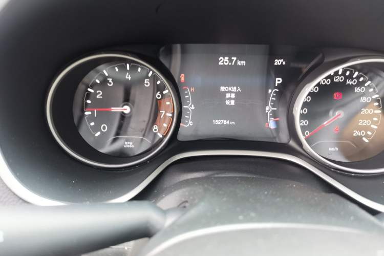 Used Jeep Compass 2017 200T Automatic Prestige Edition Odometer Close Up