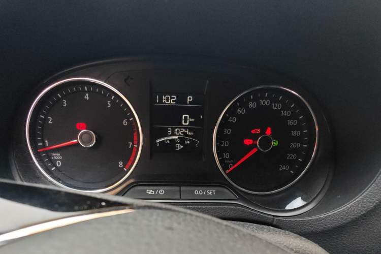 Used Volkswagen Polo 2016 1.6L Automatic Comfort Model Odometer Close Up