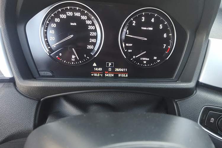 Used BMW X1 2019 sDrive20Li Leading Model Odometer Close Up