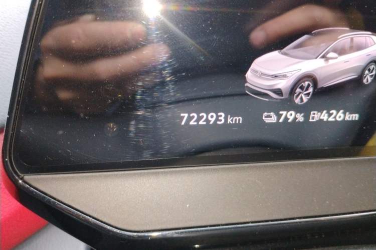 Used Volkswagen ID.4 X 2021 Pure+ Long-Range Edition Odometer Close Up