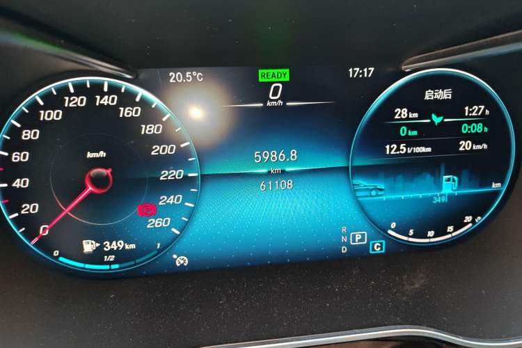 Used Mercedes-Benz C-Class 2020 C 260 L Sport Edition Odometer Close Up