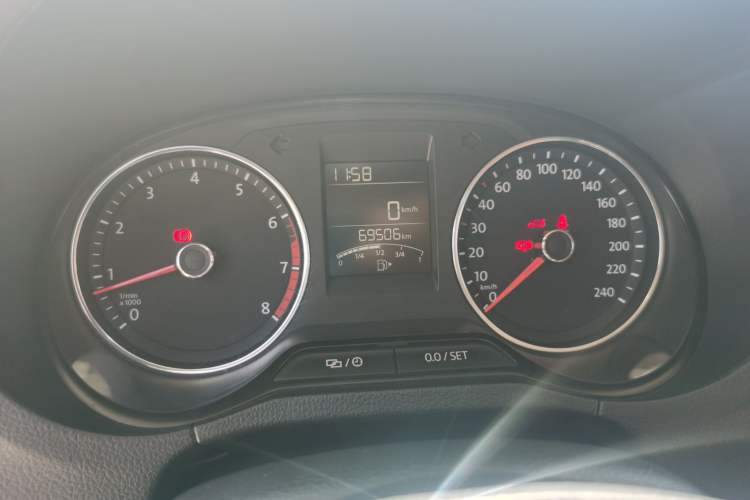 Used Volkswagen Polo 2016 1.6L Manual Comfort Model Odometer Close Up