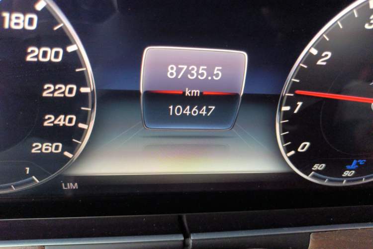 Used Mercedes-Benz E-Class 2020 E 300 L Luxury Model Odometer Close Up