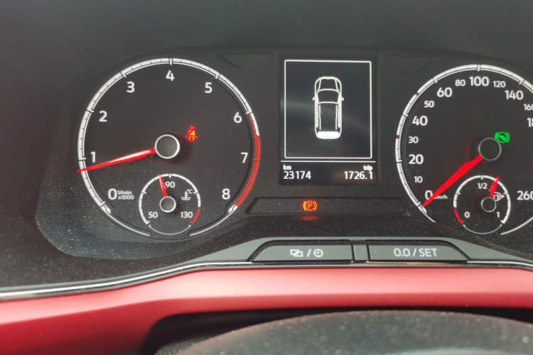 Used Volkswagen T-Cross 2021 280TSI DSG Comfort Edition Odometer Close Up