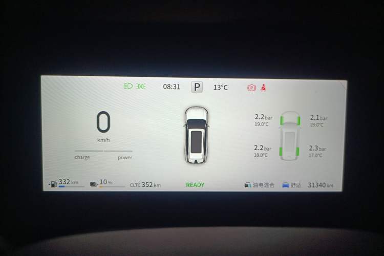 Used Dongfeng eπ eπ008 2024 210Max Range-Extended Version 6 Seats Instrument Cluster