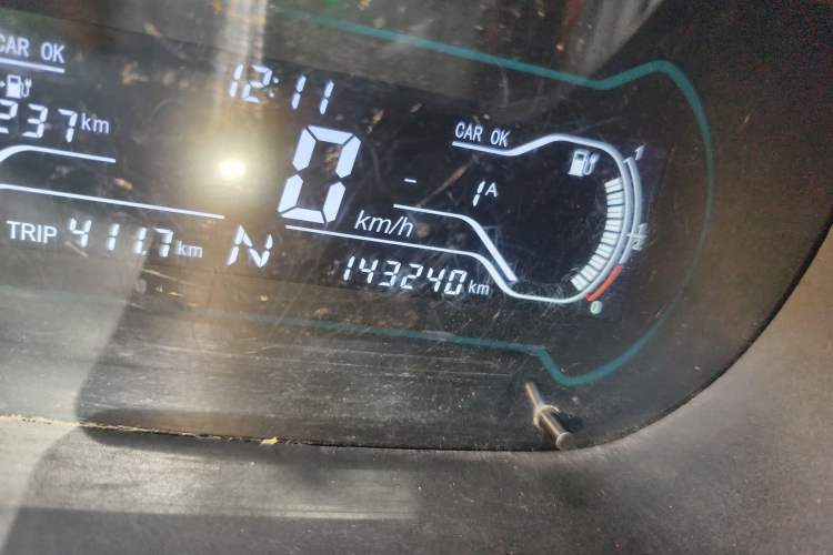 Used Chery QQ Little Ant 2018 400 4-Seater Smart Edition Odometer Close Up