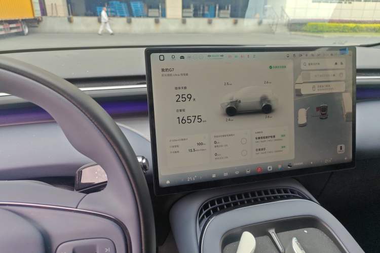 Used XPeng G7 2025 Model—702 Ultra Long Range Odometer Close Up