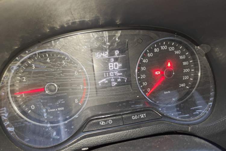 Used Volkswagen Polo 2014 1.6L Automatic Comfort Edition Odometer Close Up