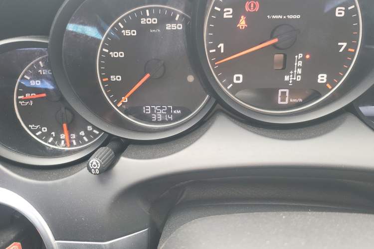 Used Porsche Cayenne  Odometer Close Up