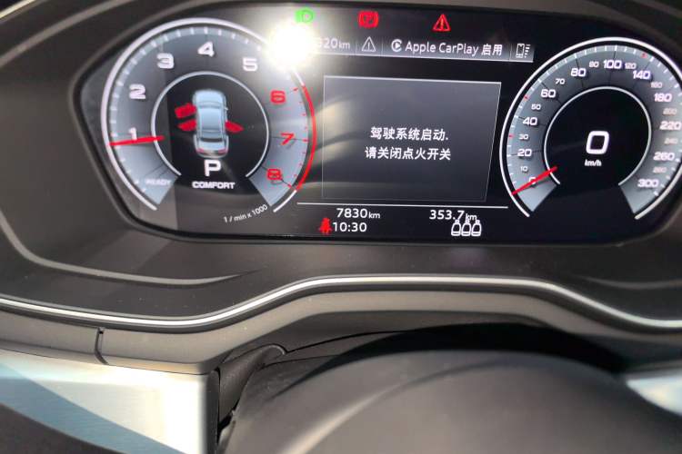 Used Audi A4L 2024 40 TFSI Fashion Dynamic Model Odometer Close Up