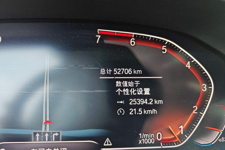 Used BMW 3 Series 2020 320Li M Sport Package Odometer Close Up