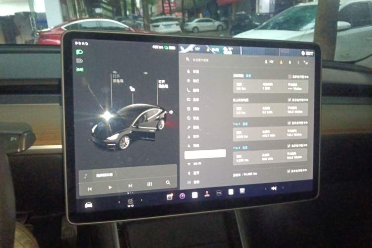 Used Tesla Model 3 2020 Long-Range Rear-Wheel-Drive Version Audio And AC Panel