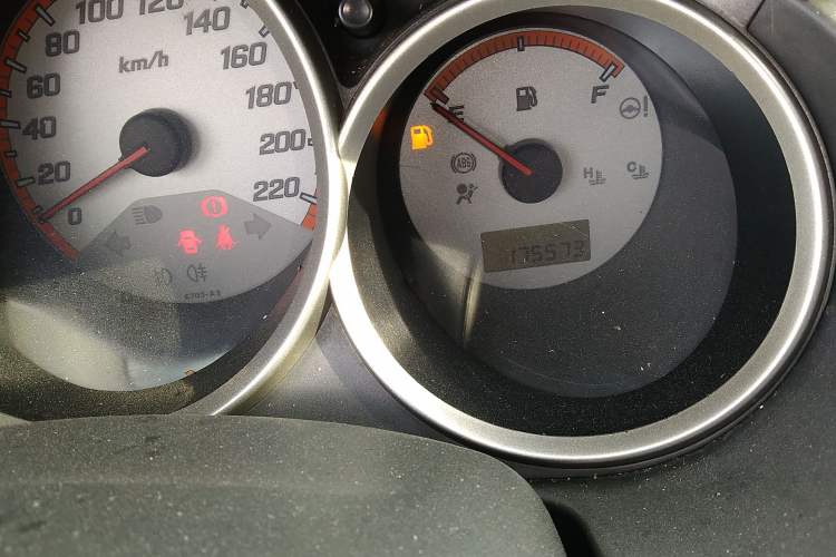 Used Honda Fit 2007 1.3L CVT Comfort Edition Odometer Close Up