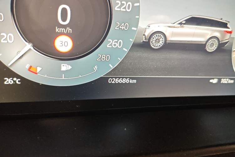 Used Land Rover Range Velar 2024 Dynamic SE Odometer Close Up