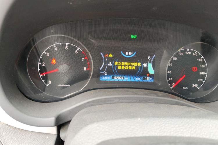 Used BYD Song 2016 1.5TI Manual Luxury Model Odometer Close Up