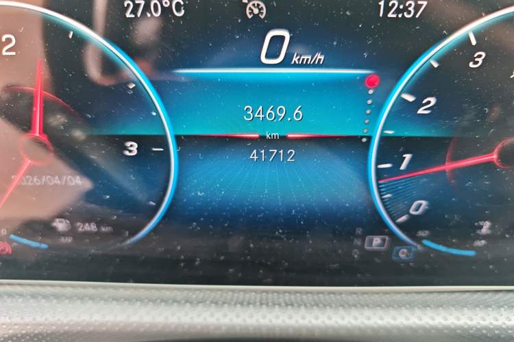 Used Mercedes-Benz A-Class 2022 A 180 L Sport Sedan Odometer Close Up