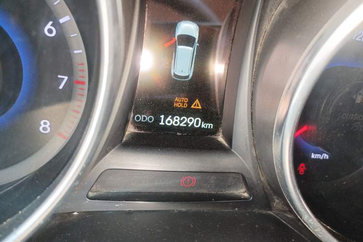 Used Hyundai Santa Fe 2015 2.0T Automatic All-Wheel Drive Smart Version 5 Seats Odometer Close Up