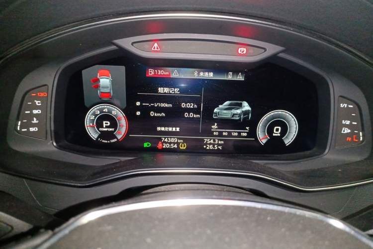 Used Audi A6L 2019 40 TFSI Luxury Dynamic Model Odometer Close Up