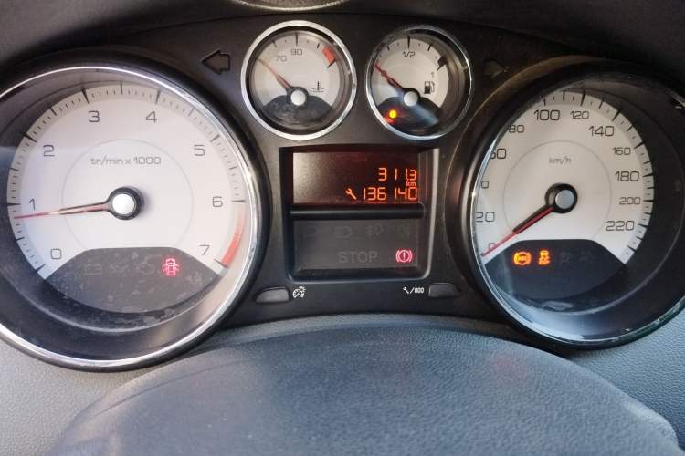 Used Peugeot 408 2013 2.0L Manual Comfort Edition Odometer Close Up