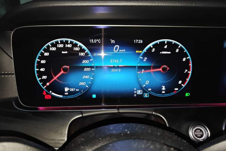 Used Mercedes-Benz E-Class 2023 E 300 L Sporty and Stylish Model Odometer Close Up