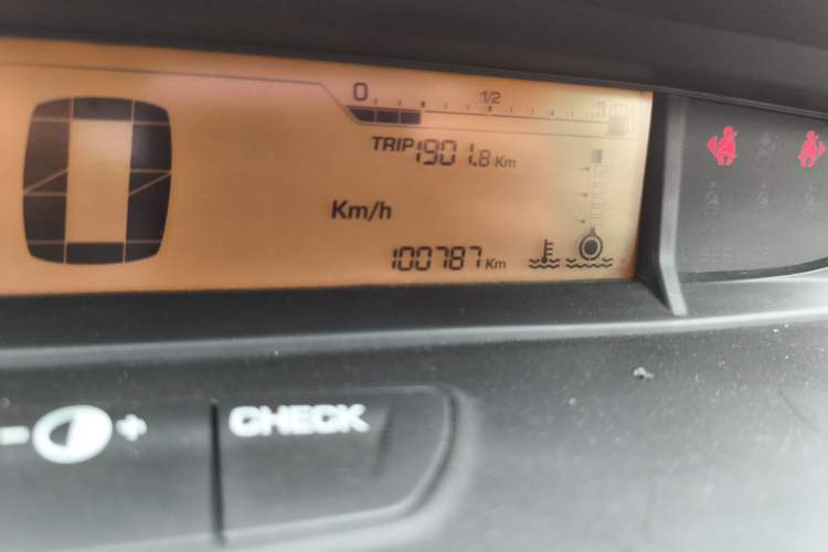 Used Citroen C-Quatre 2013 Sedan 1.6L Automatic Prestige Model Odometer Close Up