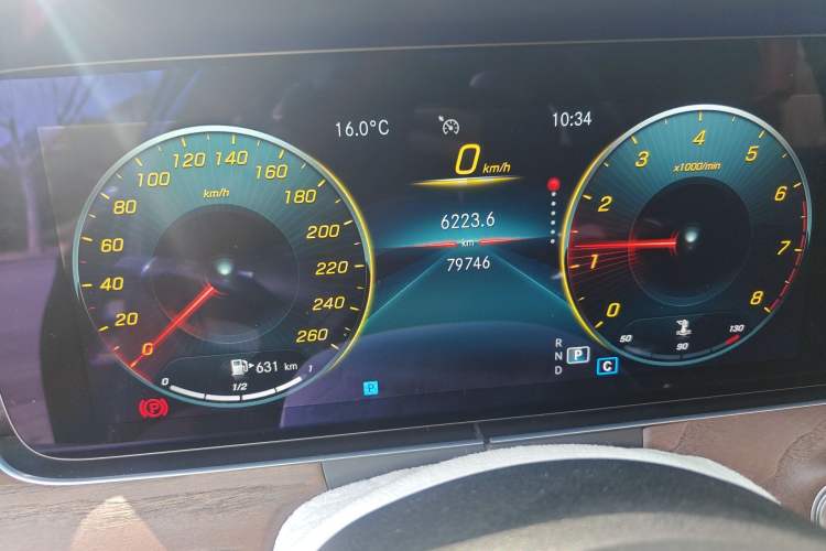 Used Mercedes-Benz E-Class 2021 E 300 L Luxury Model Odometer Close Up