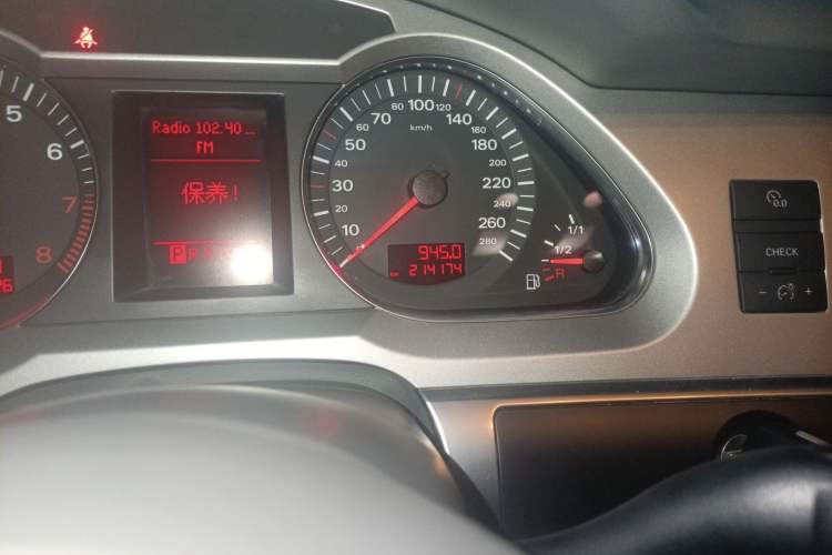 Used Audi A6L 2008 2.4L Technology version Odometer Close Up